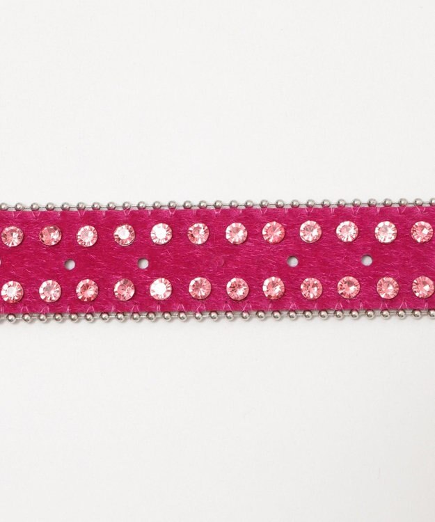 WEGO Lビジューラメシャギーベルト ピンク