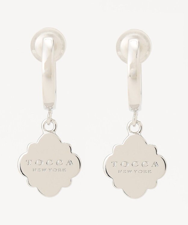 TOCCA LOGO CLOVER HOOP EARRINGS イヤリング シルバー系