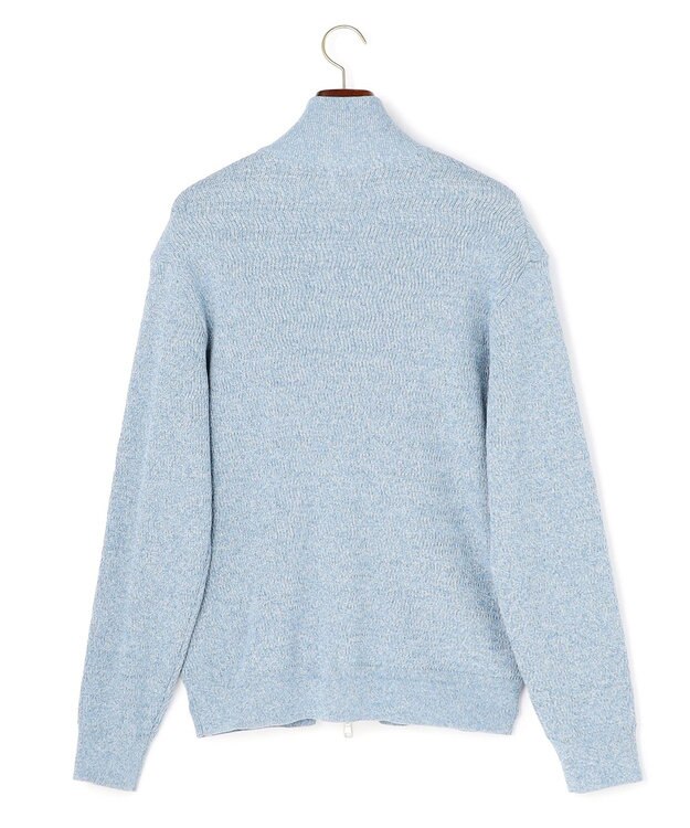 J.PRESS MEN ギマコットンフルジップ カーディガン サックスブルー系