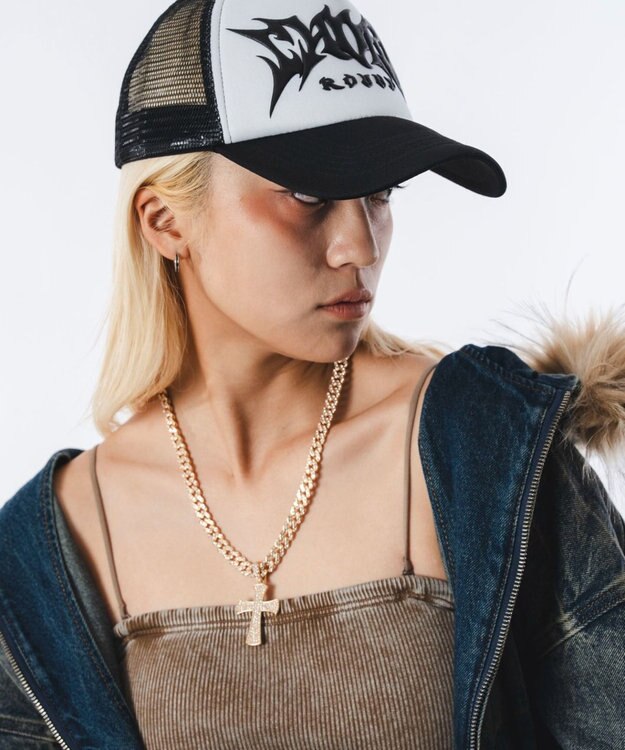 WEGO Mモチーフラインストーンネックレス 柄1