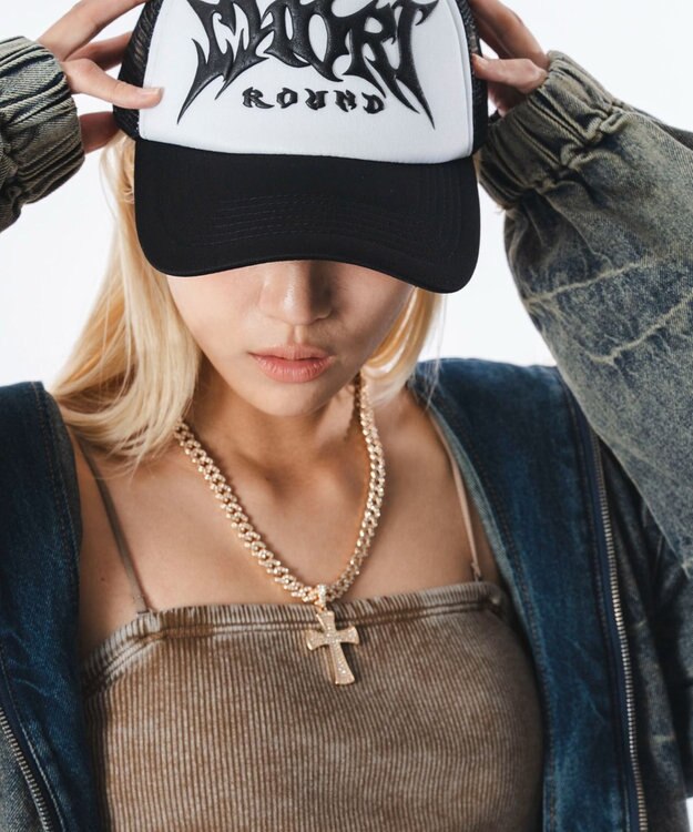 WEGO Mモチーフラインストーンネックレス 柄1