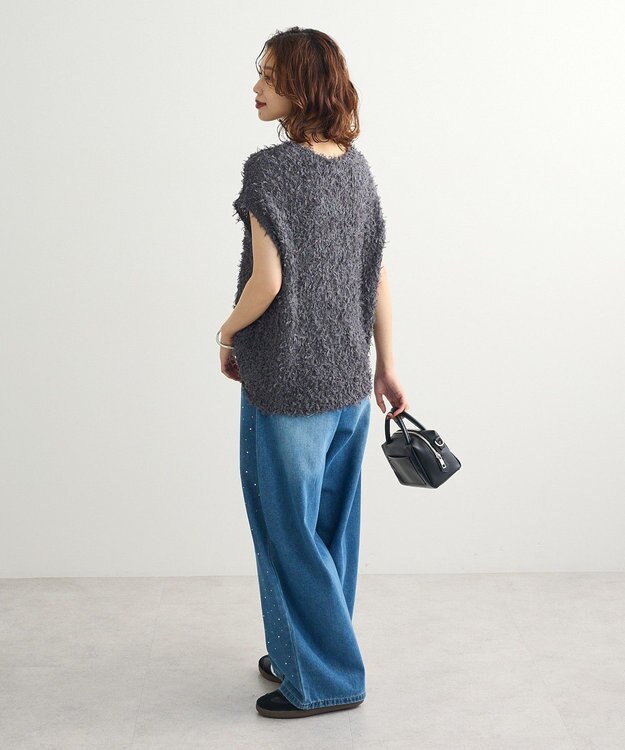 Green Parks ・ｓｗｉｎｇ　ｂｙ　チュールヤーンワイドプルオーバー Charcoal Gray