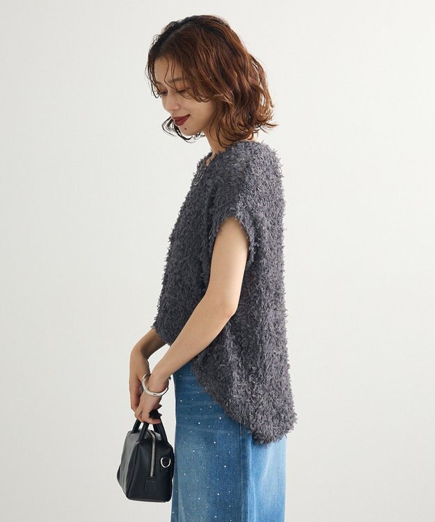 Green Parks ・ｓｗｉｎｇ　ｂｙ　チュールヤーンワイドプルオーバー Charcoal Gray