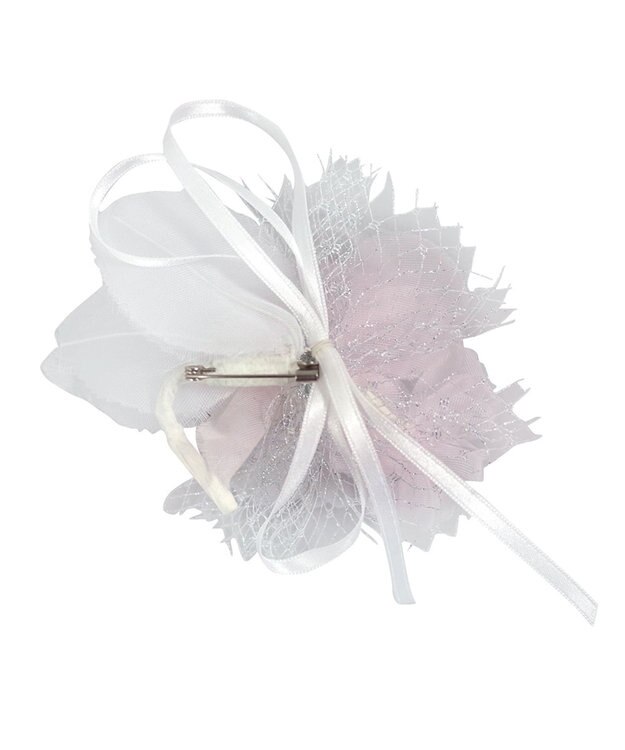 MIKI HOUSE HOT BISCUITS 【ミキハウス】 チュール付きコサージュ ピンク