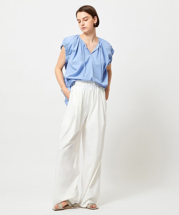 BEIGE， 【好評につき追加生産決定！】YANN / ワイドパンツ White