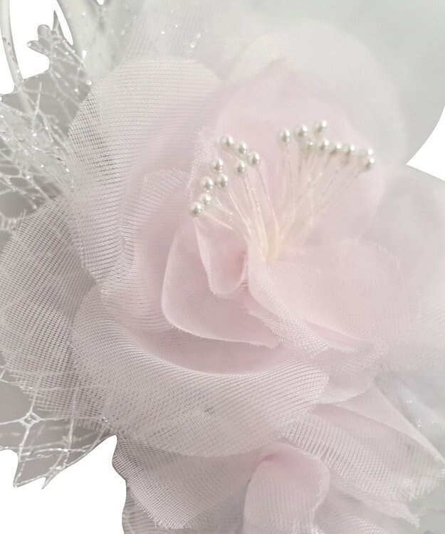 MIKI HOUSE HOT BISCUITS 【ミキハウス】 チュール付きコサージュ ピンク