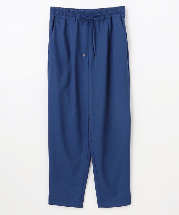 ANY 【ウエストゴム】イージーケアライトストレッチテーパードパンツ ダルブルー