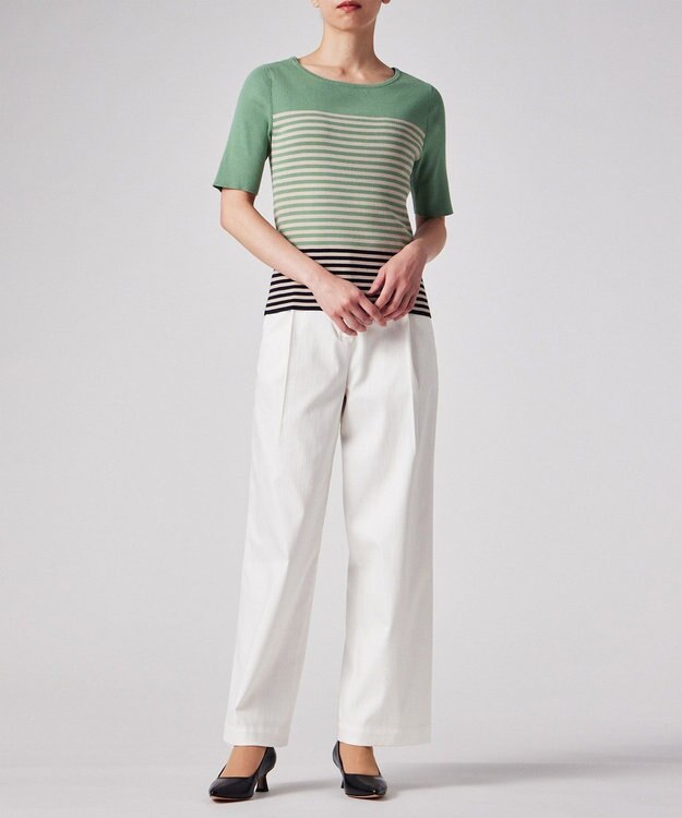 Paul Smith 【洗える】ワイド タック パンツ オフホワイト