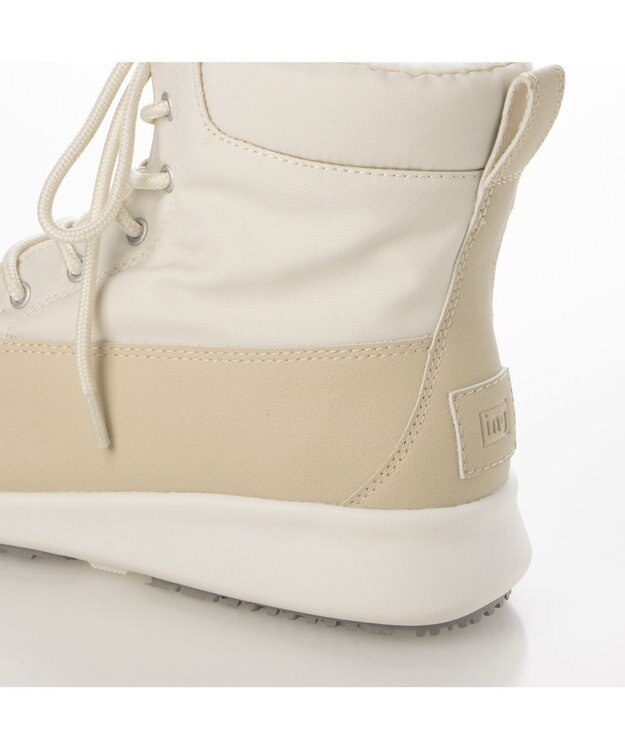 ing <ing>【レイン・スノー対応】レースアップスニーカーブーツ アイボリー