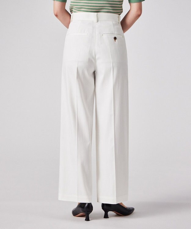 Paul Smith 【洗える】ワイド タック パンツ オフホワイト