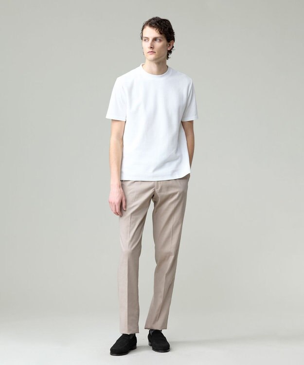 J.PRESS MEN 【ストレッチ】シャドウ千鳥ストレッチ ステムテーパードパンツ ベージュ系