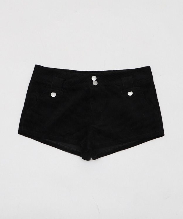 WEGO コーデュロイマイクロショートパンツ ブラック