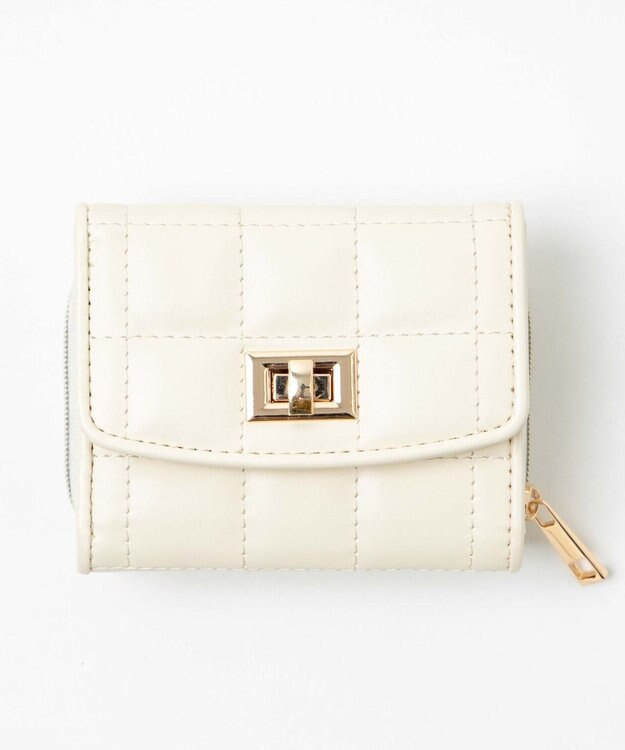 WEGO パイピングキルティングウォレット ホワイト