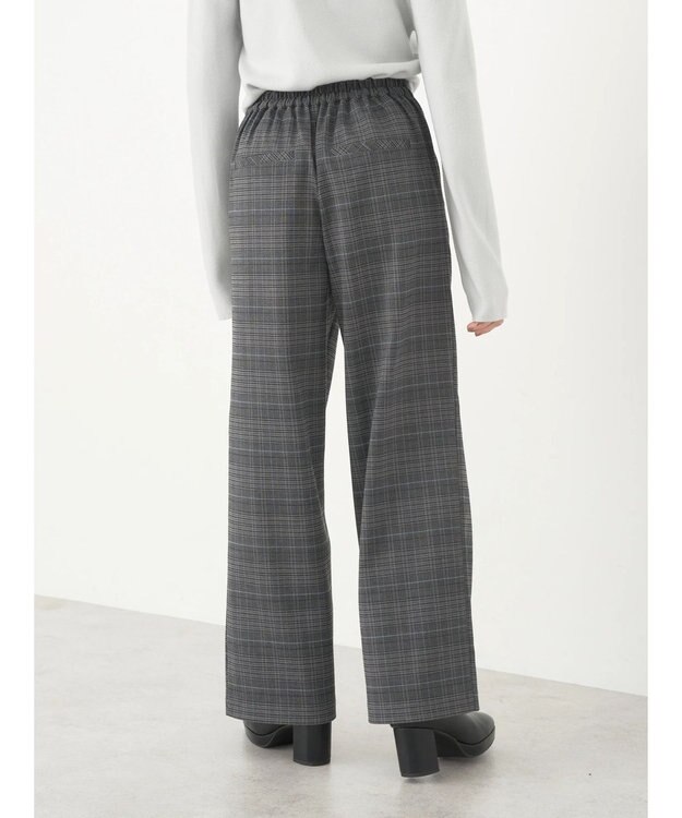 earth music&ecology チェックストレートパンツ Check Gray