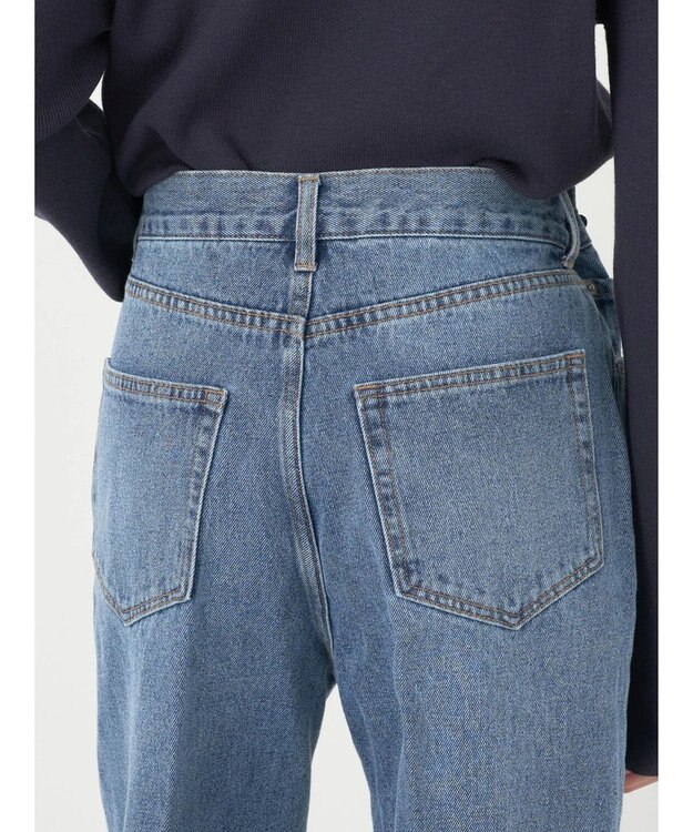 earth music&ecology センタープレスデニムパンツ Light Indigo
