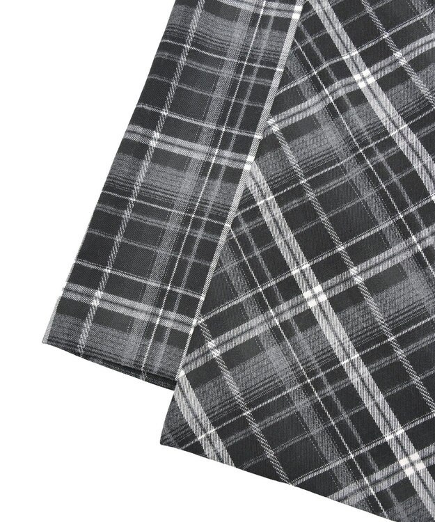 YECCA VECCA チェック柄アシメデザインスカート Black