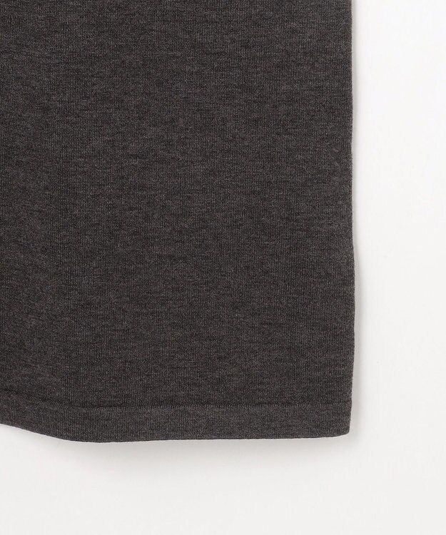 組曲 ニット襟トロンプルイユ ワンピース グレー系