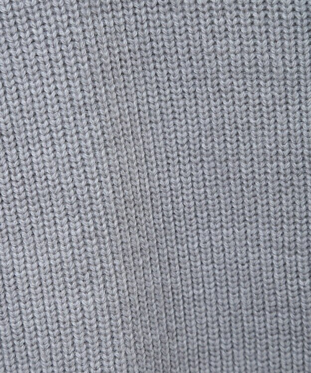 Green Parks ＺＩＰ付き畦ニットチュニック Gray Mixture