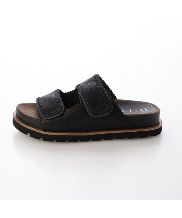 MODE ET JACOMO <D'ICI>ベルクロフラットサンダル ブラック