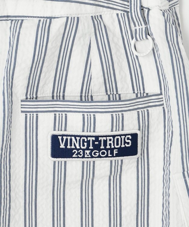 23区GOLF 【WOMEN】【ストレッチ】サッカープリント スカート ホワイト系1