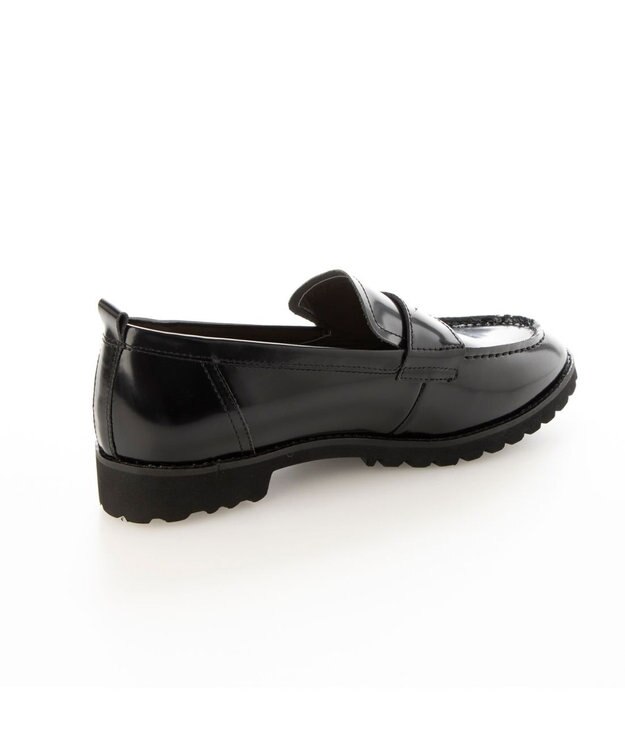 ing <ing>厚底デザインローファー ブラック