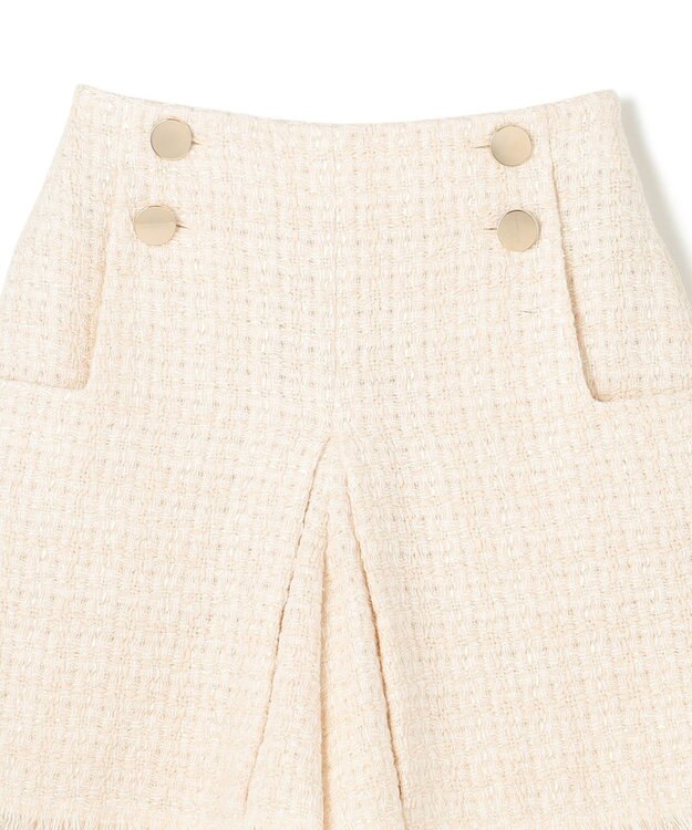 GRACE CONTINENTAL ツイードボックスタックショートパンツ キナリ