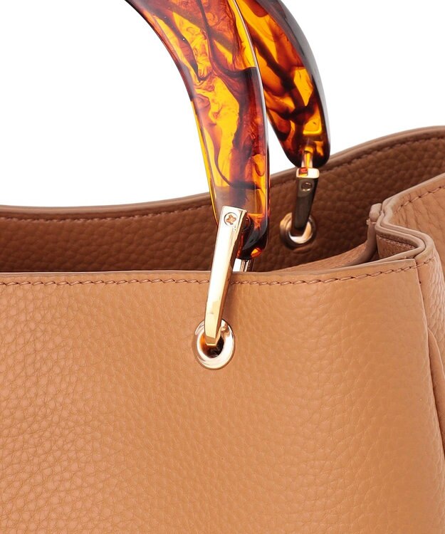 23区 アクリルハンドル バッグ キャメル系