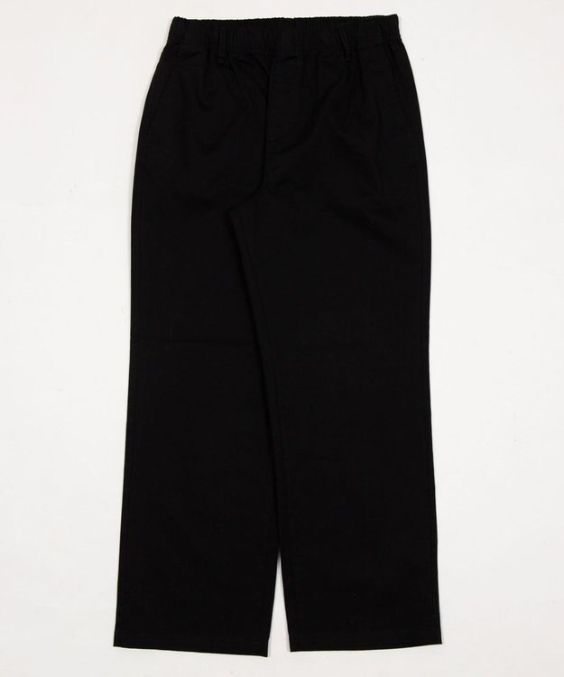 WEGO 【ユニセックス着用ITEM/XSSMLサイズ展開/ウエストゴム】ユルフィットコットンイージーパンツ ブラック