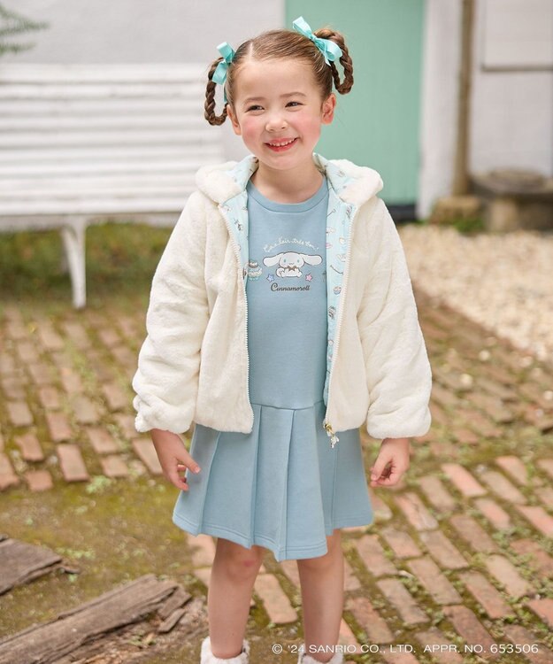 ANY KIDS 【any FAM×サンリオキャラクターズ】なりきりフェイクファーブルゾン エクリュ×シナモロール