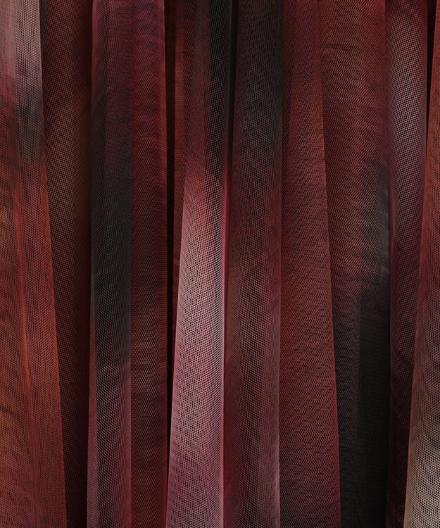 CRAFT STANDARD BOUTIQUE アート柄プリントチュールスカート Dark Pink