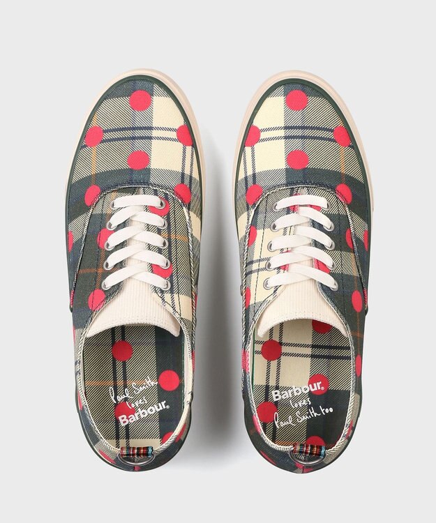 Paul Smith Paul Smith Loves Barbour キャンバススニーカー グリーン