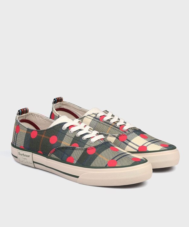 Paul Smith Paul Smith Loves Barbour キャンバススニーカー グリーン