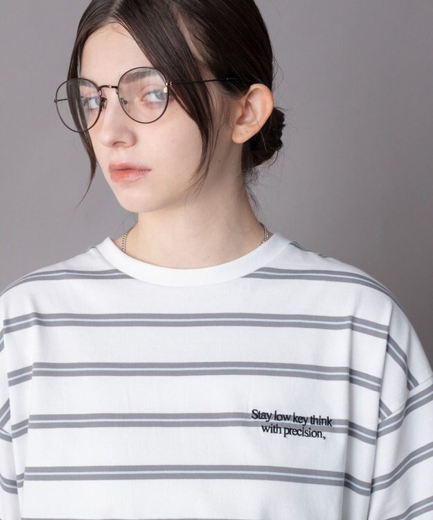 WEGO 【機能T】接触冷感マルチボーダーT（SS） ホワイト