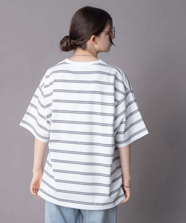 WEGO 【機能T】接触冷感マルチボーダーT（SS） ホワイト