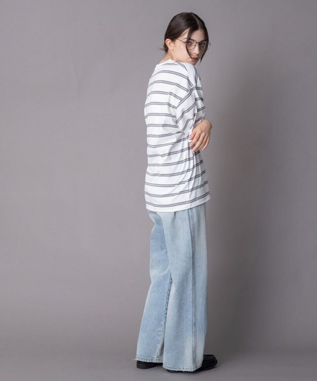 WEGO 【機能T】接触冷感マルチボーダーT（SS） ホワイト