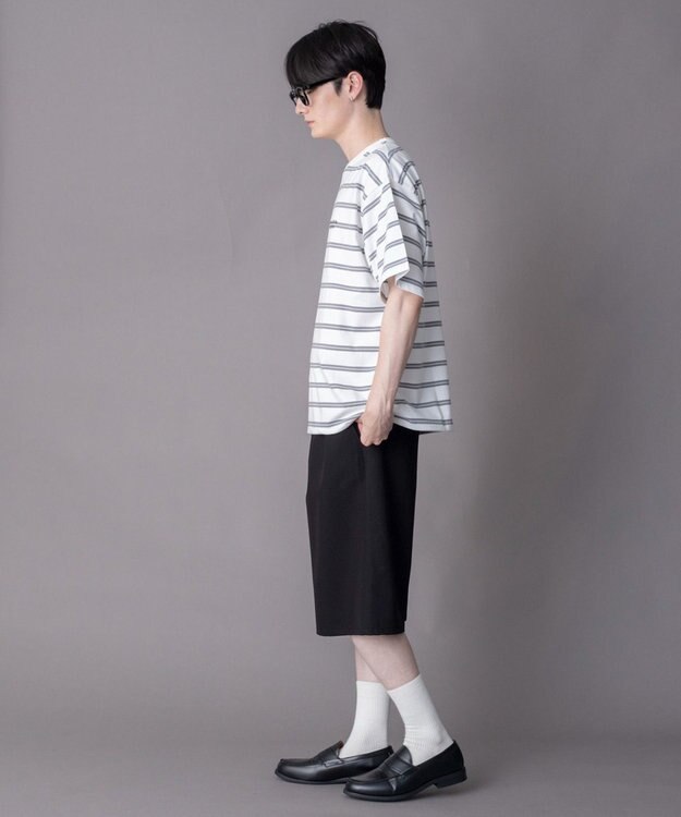 WEGO 【機能T】接触冷感マルチボーダーT（SS） ホワイト