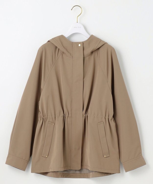 ANY SIS 【撥水・UVカット】フーディショート ブルゾン モカ