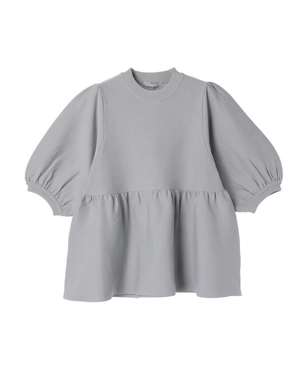 Green Parks armonia. ウエストギャザー袖ボリュームニット Gray