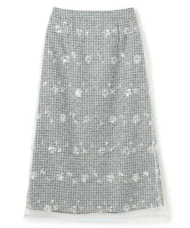 TOCCA SPANGLE OF FLOWER スカート グリーン系5