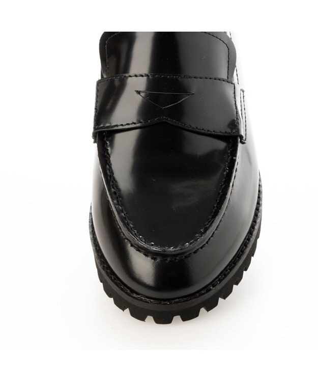 ing <ing>厚底デザインローファー ブラック