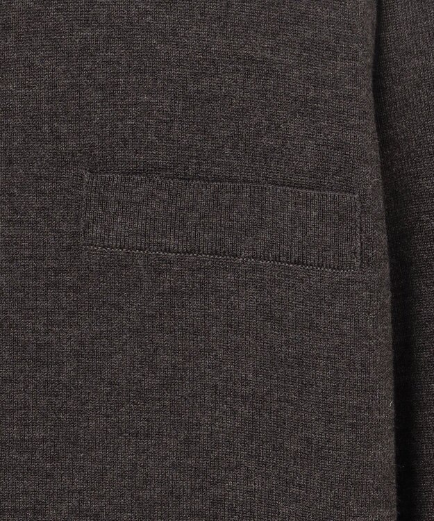 組曲 ニット襟トロンプルイユ ワンピース グレー系