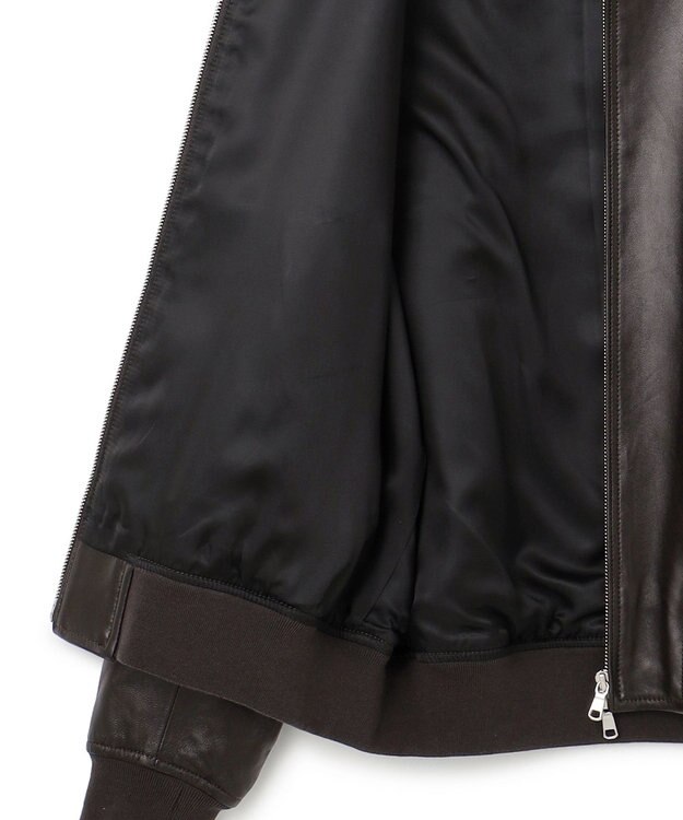 J.PRESS MEN ナッパレザー ゴルフジャケット ダークブラウン系