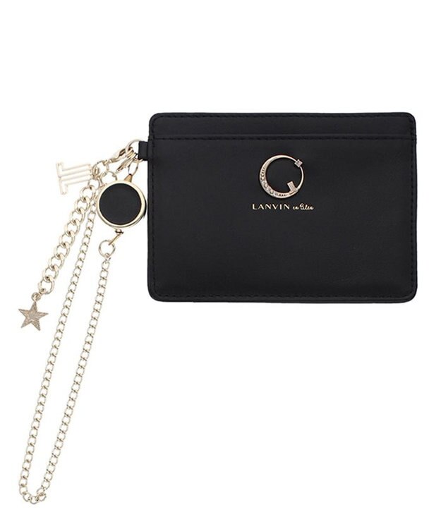 LANVIN en Bleu ルナ リール付きパスケース ブラック