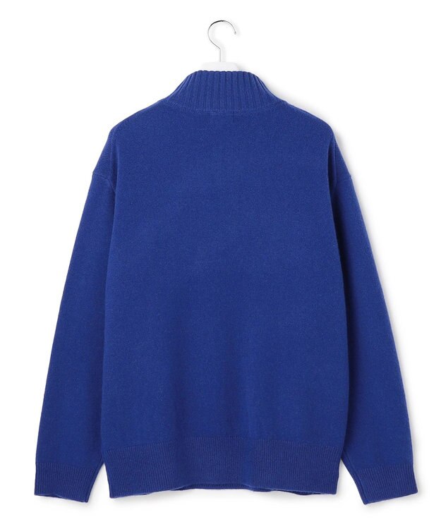 J.PRESS YORK STREET 【UNISEX】:ウールカシミヤ ハーフジップニット ブルー系