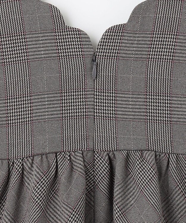 ANY KIDS チェックジャンパースカート チャコールチェック