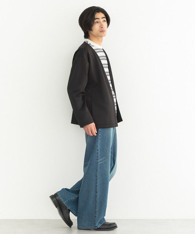 CRAFT STANDARD BOUTIQUE ボタンレスカットカーディガン Black