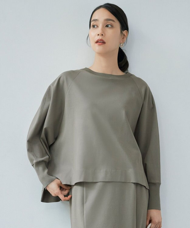 自由区 L 【セットアップ対応・洗える】エアーポンチ カットソー モカ