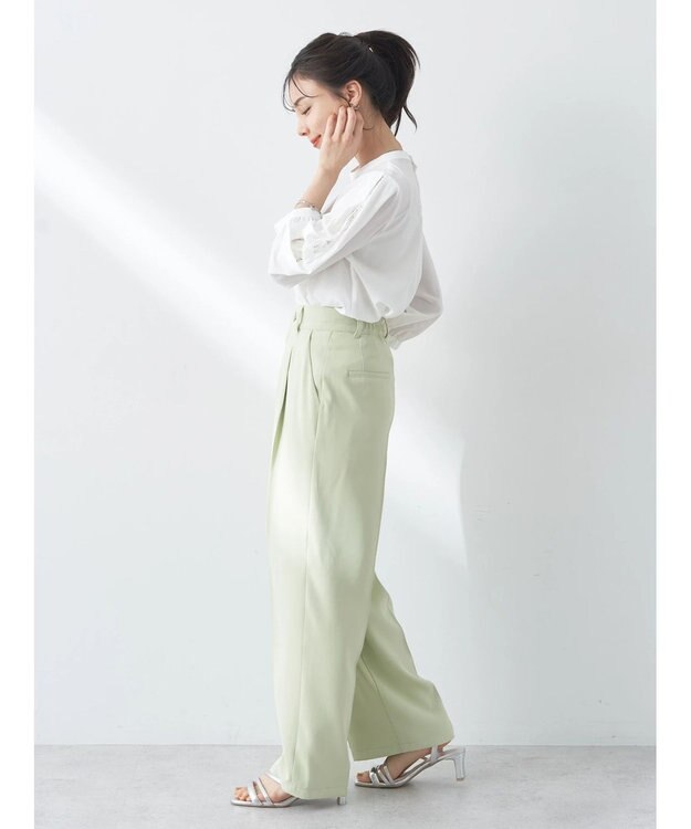 earth music&ecology レーススリーブブラウス Off White