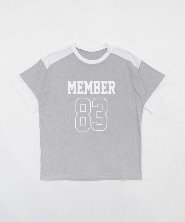 WEGO ナンバリングロゴBIG　T 杢グレー