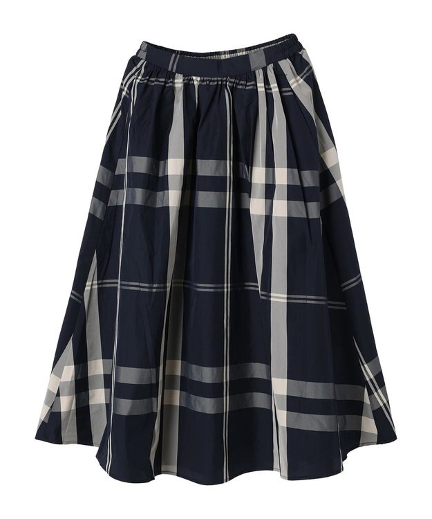 AMERICAN HOLIC チェックメモリーフレアスカート Check Navy